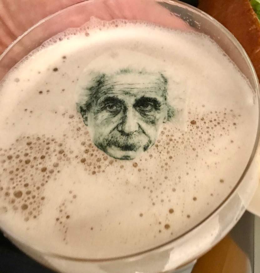Café Art Science cocktail featuring Albert Einstein.